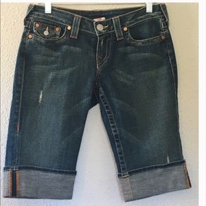 TRUE RELIGION SOPHIE BERMUDA SHORTS Sz 28